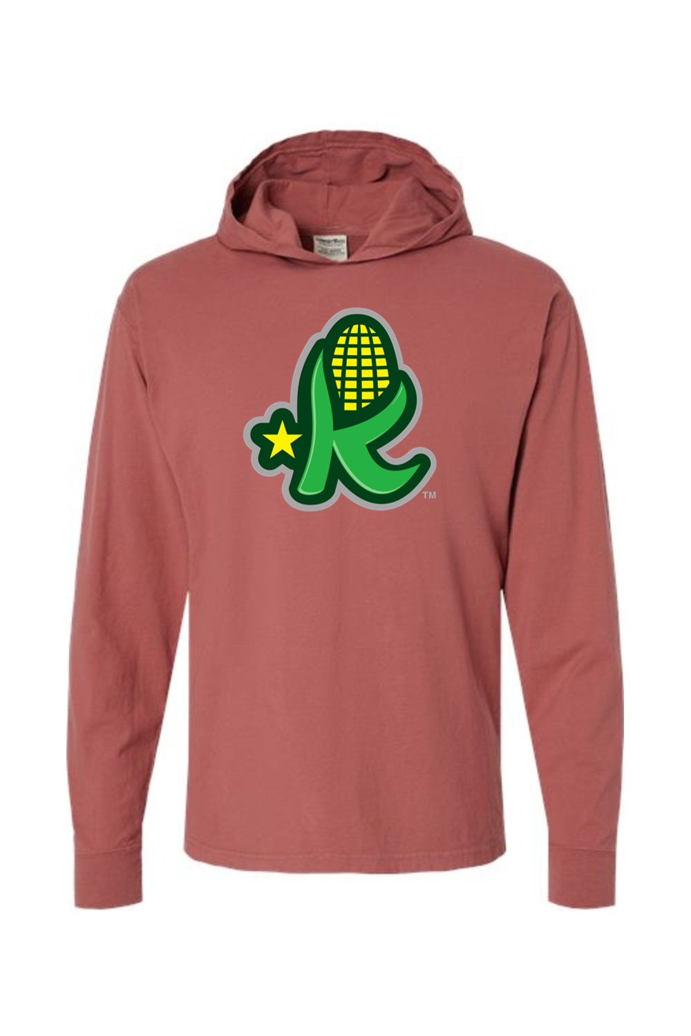 Kentucky Kernels - ComfortWash by Hanes Garment-Dyed Jersey Hooded Long Sleeve T-Shirt