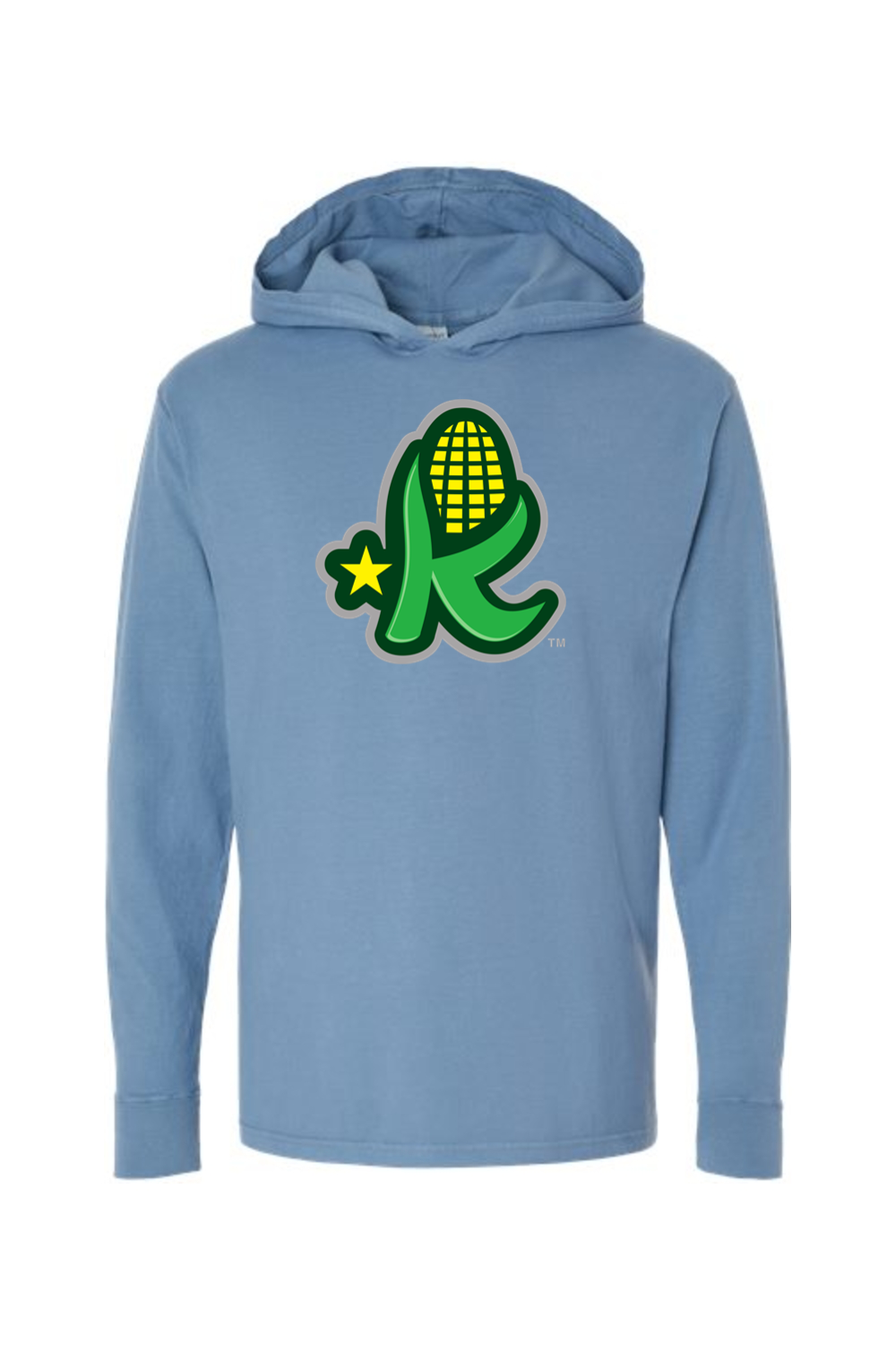 Kentucky Kernels - ComfortWash by Hanes Garment-Dyed Jersey Hooded Long Sleeve T-Shirt