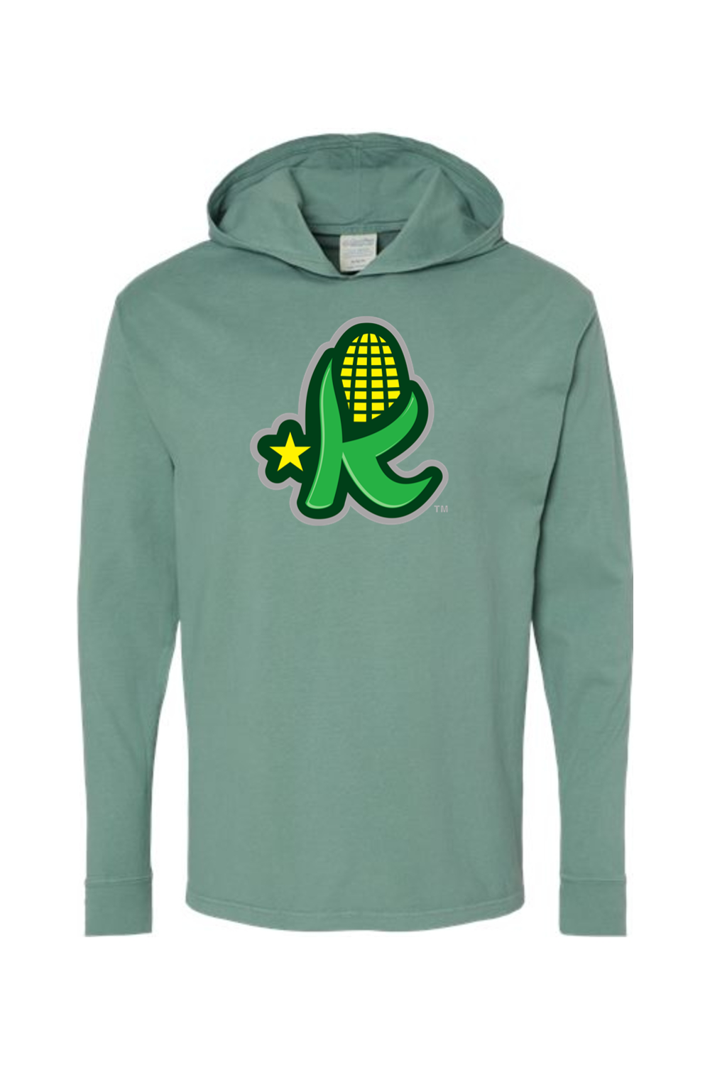 Kentucky Kernels - ComfortWash by Hanes Garment-Dyed Jersey Hooded Long Sleeve T-Shirt