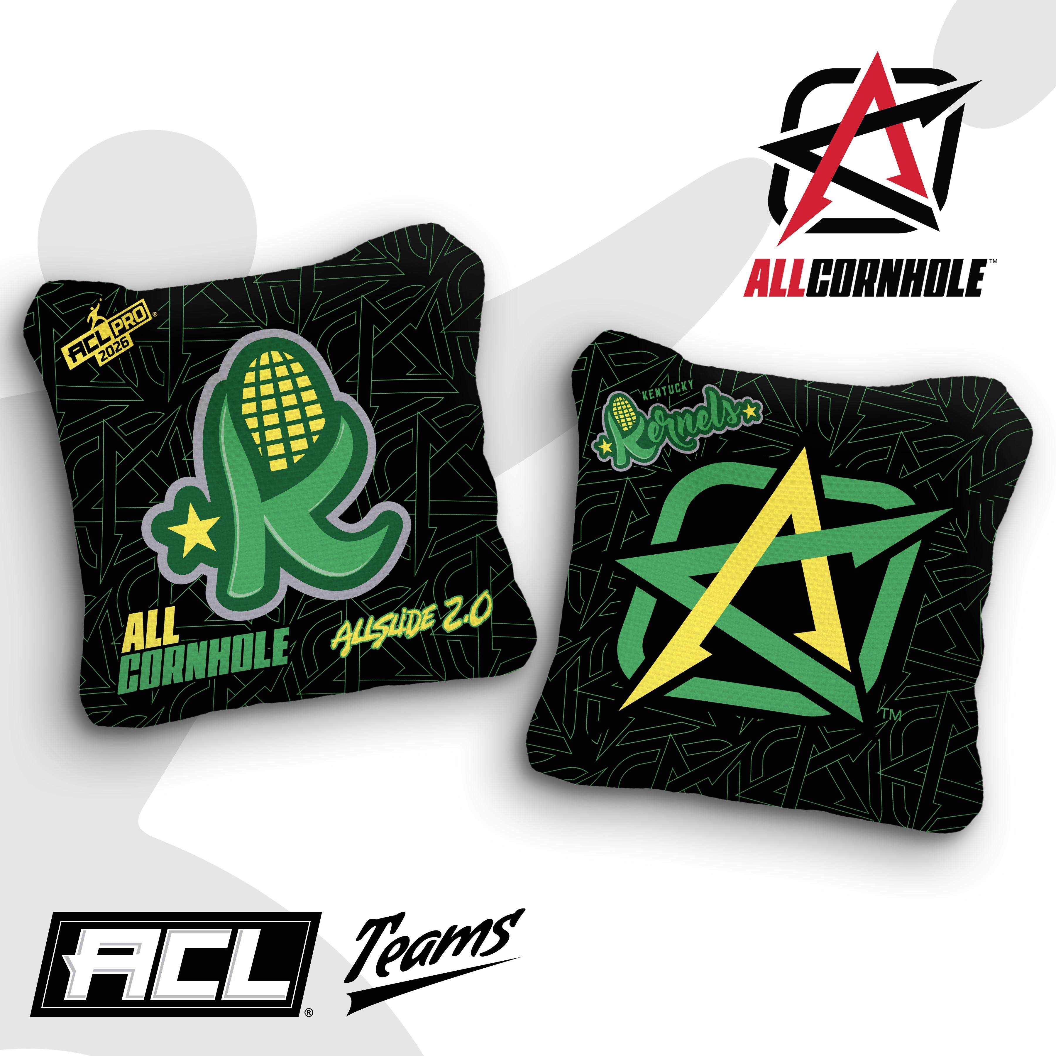 2026 AllCornhole All Slide 2.0 - "Kentucky Kernels" - ACL Pro Stamped Cornhole Bags - SET OF 4 BAGS