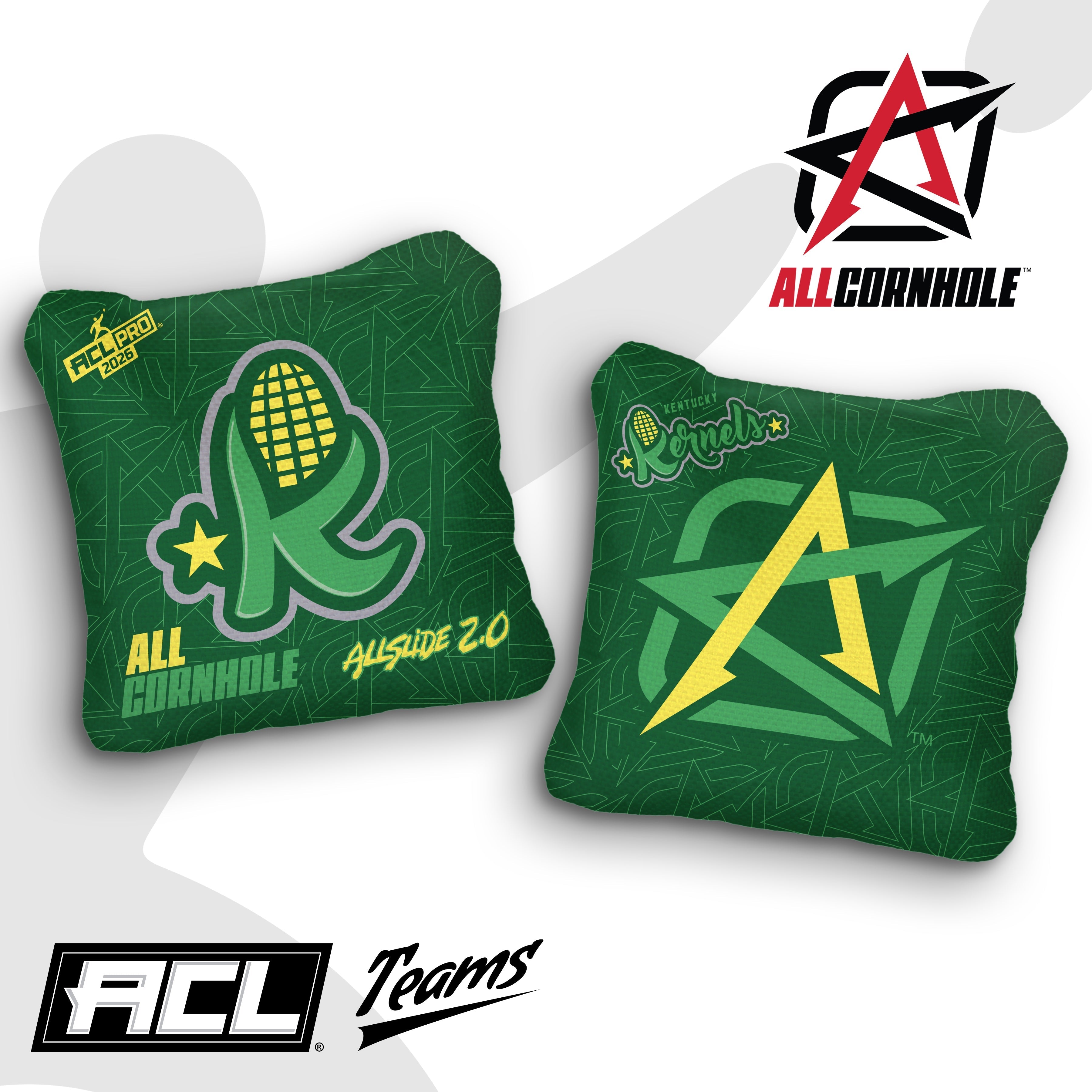 2026 AllCornhole All Slide 2.0 - "Kentucky Kernels" - ACL Pro Stamped Cornhole Bags - SET OF 4 BAGS