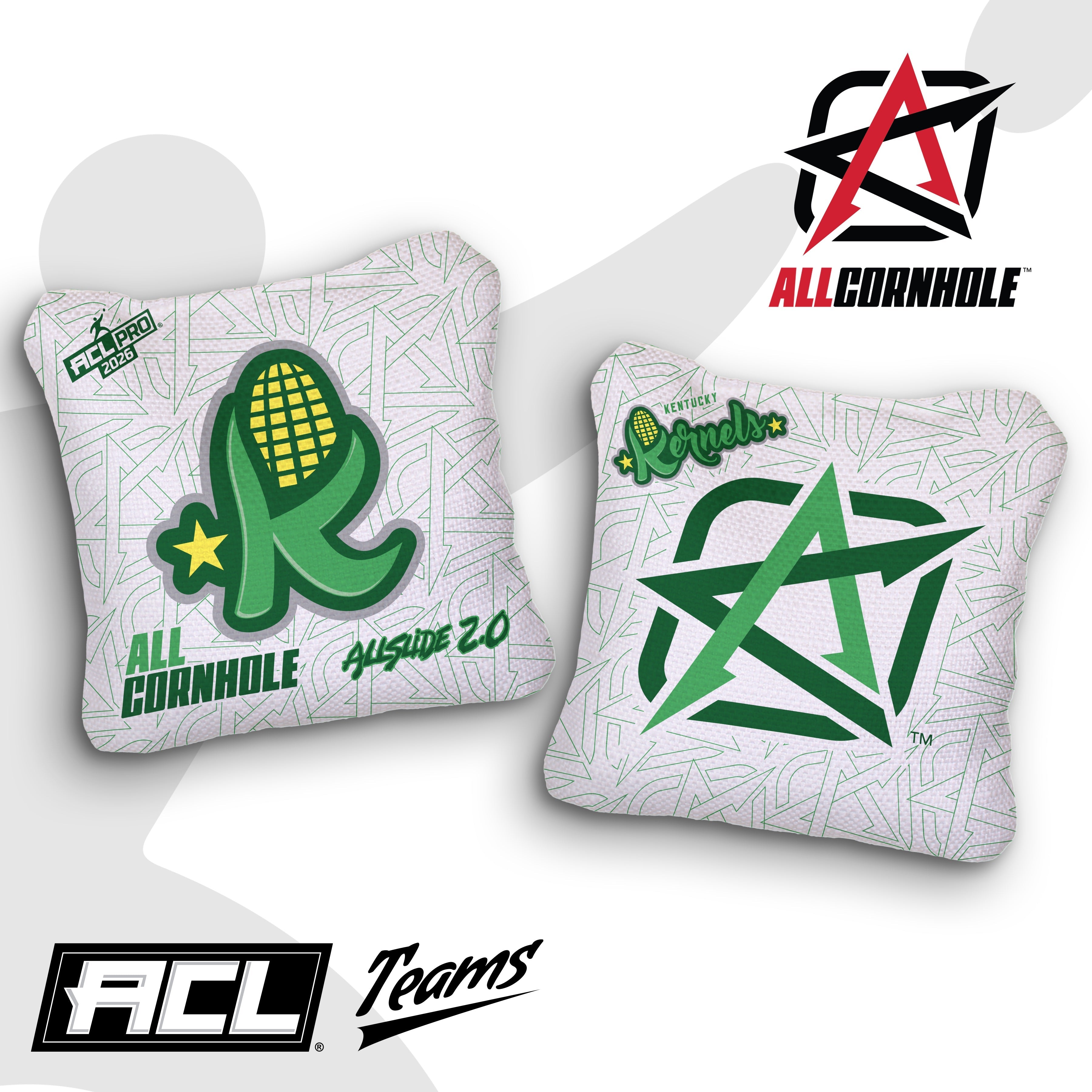 2026 AllCornhole All Slide 2.0 - "Kentucky Kernels" - ACL Pro Stamped Cornhole Bags - SET OF 4 BAGS