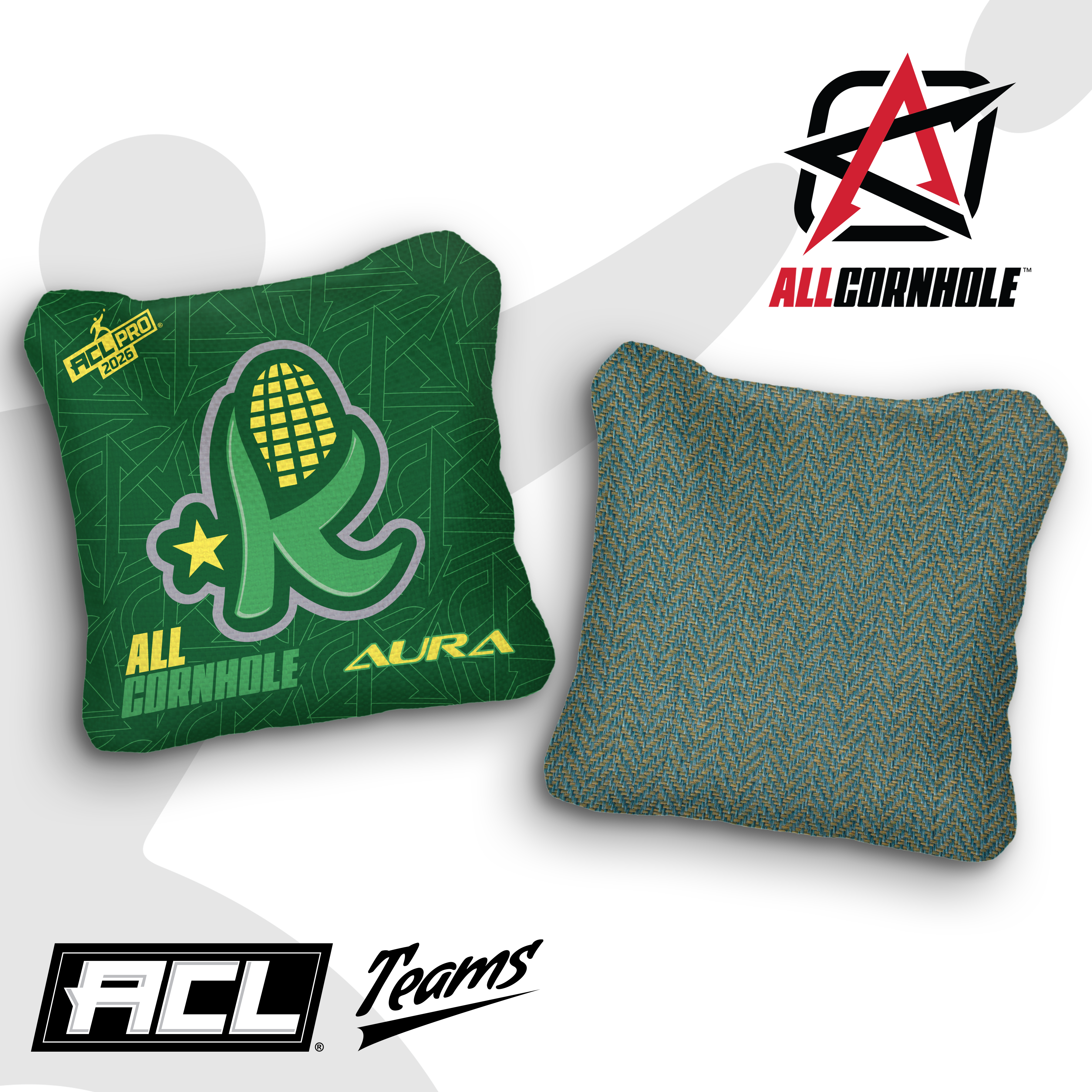 2026 AllCornhole Aura - "Kentucky Kernels" - ACL Pro Stamped Cornhole Bags - SET OF 4 BAGS