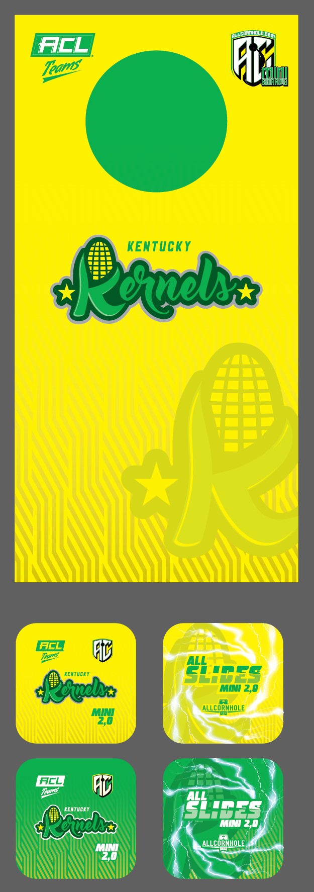 ACL Teams mini Cornhole Board Set - Kentucky Kernels